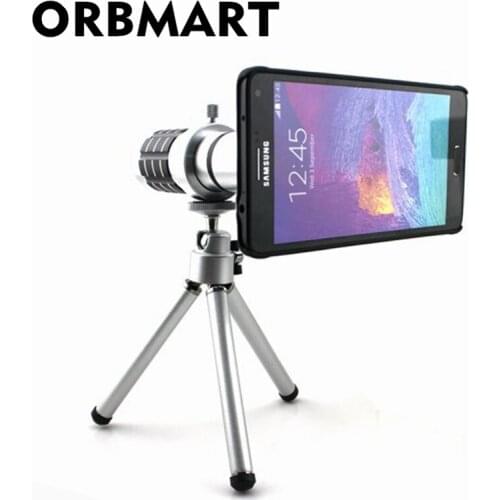 ORBMART Aluminum 12X Optical Zoom Telescope Camera Lens For Samsung Galaxy Note 5 Note 4