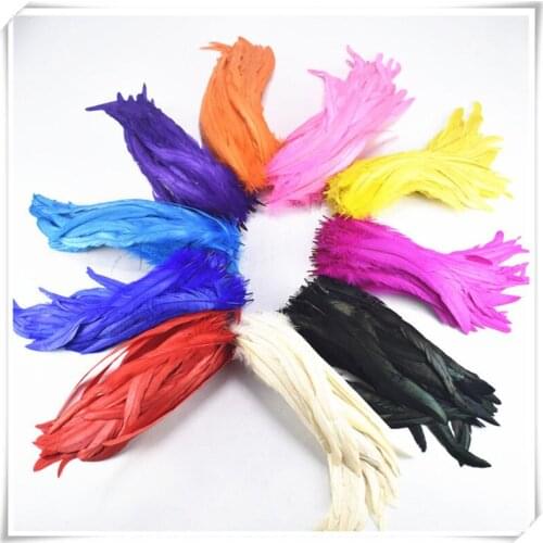 Wholesale Natural dyed Rooster Tail Feathers 100-500pcs/lot 25-30CM DIY Handwork Pheasant Feathers for Crafts Wedding Decoration