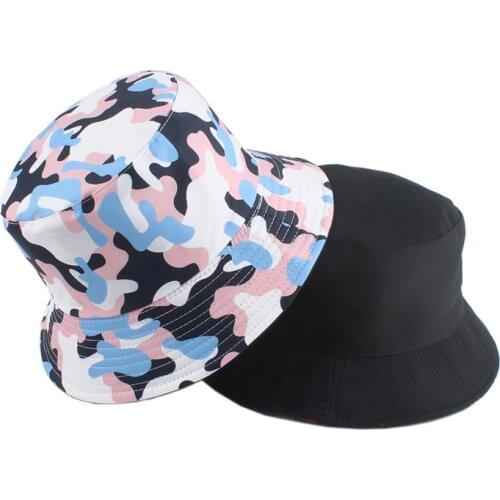 2021 New Fashion Street Camouflage Bucket Hat Women Men Outdoor Hiking Fishing Sun Protection Fisherman Cap