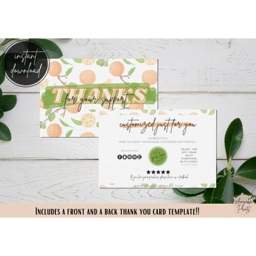 Printable Poshmark Thank You Package Insert,Small Business Thank You Card Template, Business Insert Card