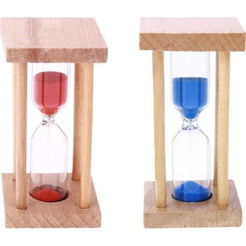Creative Desktop Wood Frame Glass Hourglass 5 Minutes Sand Timer Kids Toy Gifts Teeth Brush Hourglass Home Decor Clock Hourglass