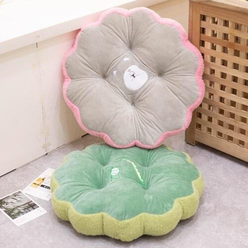 40cm Plush Flowers Pillow Soft Toy Cartoon Plant Stuffed Toy Plush Mats Meditation Cushion Floor Cushions for Kids Gifts