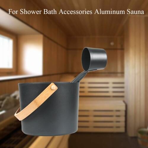 Hotel Portable Tool Long Handle Spoon Bathroom Aluminum Sauna Bucket Practical For Shower Bath Accessories Weight Loss Supplies