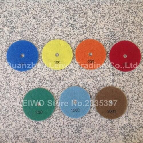 Premium Dry Polishing Pad 5 inch (125 mm) Diamond Polishing Discs Granite Marble Countertop Polishing Wheel 140 Pcs/lot