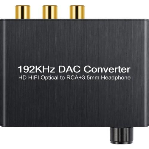 192Hz DAC Converter 5.1ch Digital Audio Decoder Digital to Analog Audio Converter DTS AC-3 to DAC Optical Coaxial to RCA 3.5mm