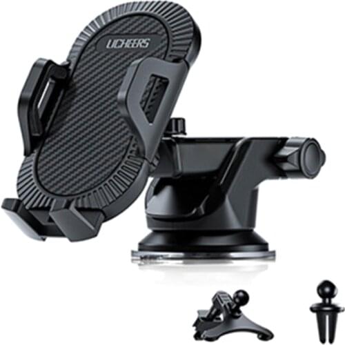 Adjustable Air Vent Holder Easy Clamp Cradle Hands-Free Compatible with Multi-size Mobile Phone Car Phone Mount