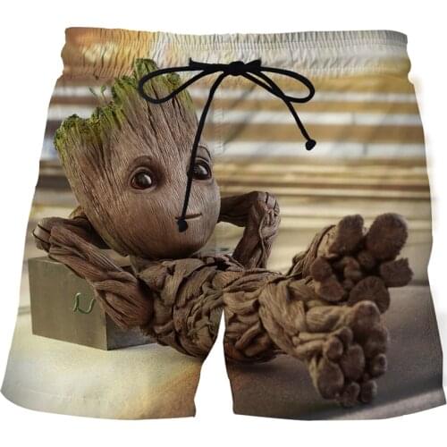 Mens cartoon shorts 3D anime shorts summer beach pants fashion casual sports pants quick-drying surf shorts swimming pants maIe