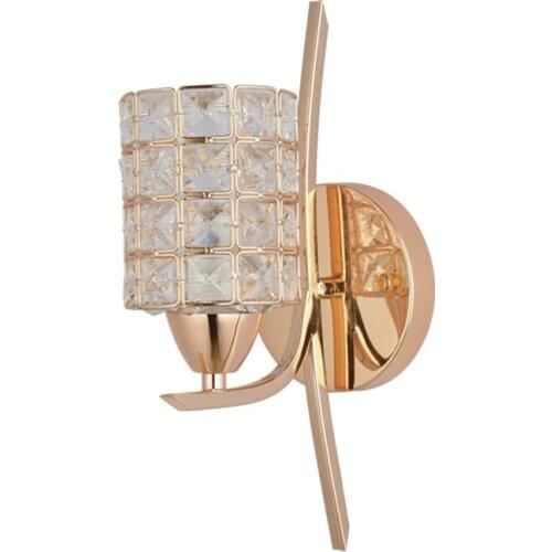 Modern Bedroom Crystal Wall light Chrome Base Living/Study/Dining Room Wall Lamp Pub Club Glaring Wall Lighting Fixtures