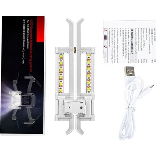 Quick Release LED Landing Gear for Mavic Mini/Mini 2 Drone Height Extender Long Leg Foot Protector Stand Gimbal Guard X37A