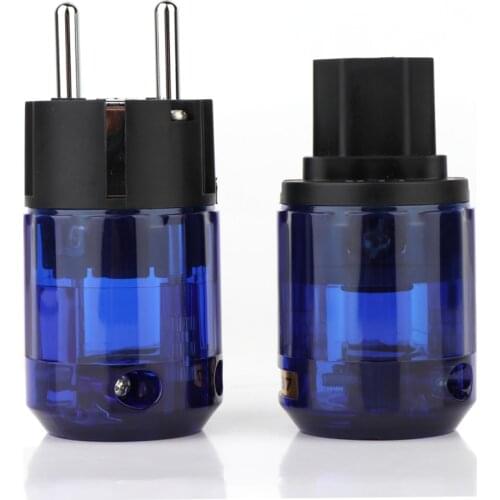 YTER P-037E/C-037 Rhodium plated EU Version Power Connector +IEC320 Female Supply Cable Power Plug