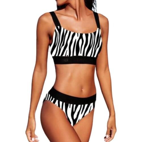 Womens Swimming Suit Printed Bikini Set Women Swimsuit Bathing Suit Women Beachwear Water SportsSwimwear Bikini Set Summer