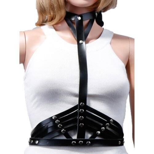 Harness womens wide leather cummerbunds belt pastel goth belts for women Sexy Brand new leather harness belts