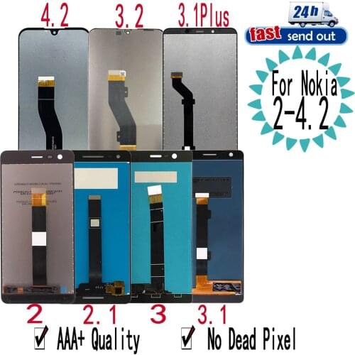 LCD For Nokia 2 2.1 3 3.1 3.2 4.2 LCD Display Touch Screen Digitizer Assembly Replacement For Nokia 3.1Plus