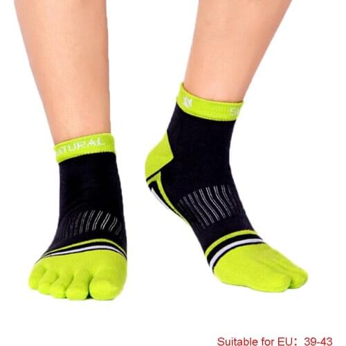 1Pair Sports Running Five Finger Toe Socks Soft Cotton Blend Socks For Men Women Casual Socks Size 39-43
