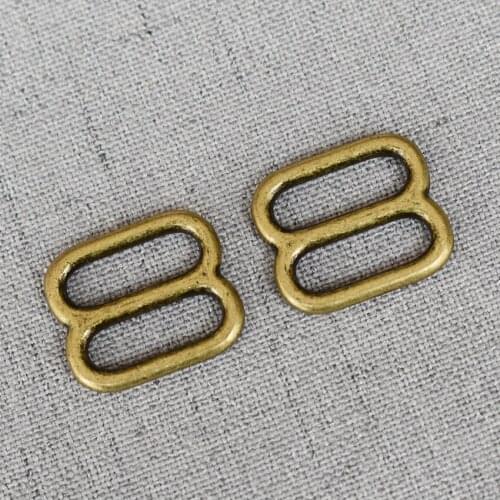 1 Pcs/Lot 15mm Bronze Metal Buckle Bag Strap Clasp Handbag Web Belt Adjust Round Buckles Slider DIY Accessory