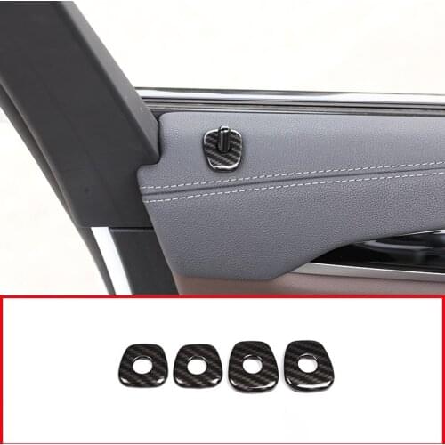 4pcs Carbon Fiber Style ABS Plastic For BMW X3 X4 G01 G02 2018 2019 Year ABS Door Lock Cover Trim Accessories