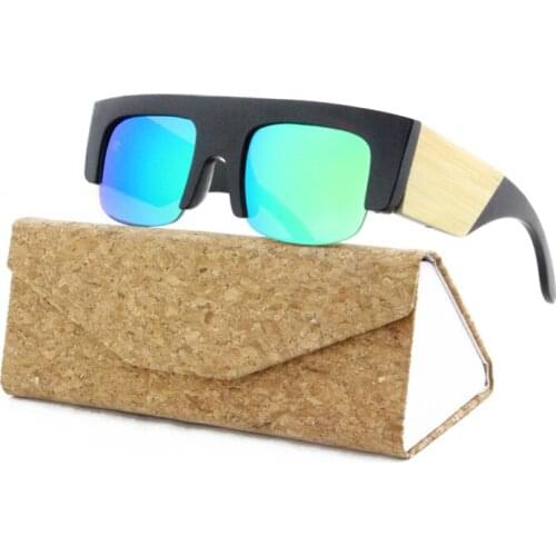 80s customizable designer inspired fashion luxury brand men big black square floating bamboo shades glasses sunglasses