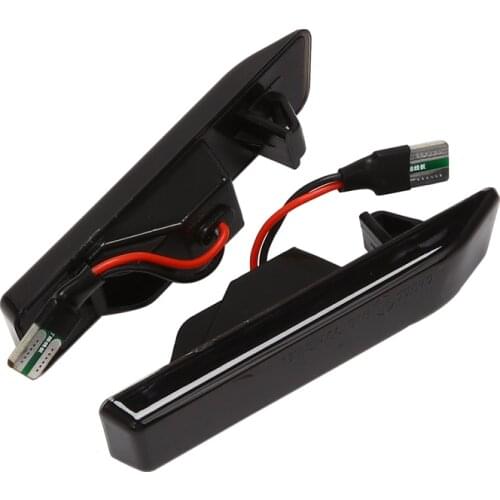 Car Dynamic Fender Turn Signal Led Light Side Marker Sequential Lamp for BMW X5 E53 2000-2005 E36 1997 Smoked Black
