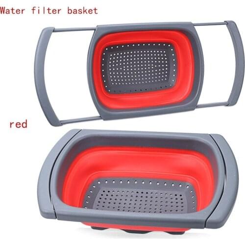 Basket household scalable folding drop fruit and vegetable filtering the kitchen to wash the vegetables fruit basket