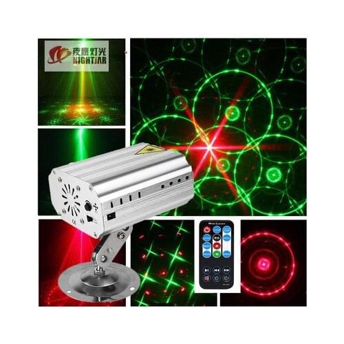 Double hole mini red and green laser light Stage laser light room light disco light Small stage light DJ party Christmas light