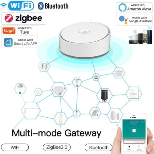 Tuya Multi-mode Gateway WiFi+Bluetooth+Zigbee Multi-protocol Communication Gateway Smart Life APP Work With Alexa Google Home