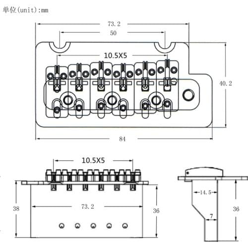 Tremolo Bridge For Stratocaster ST SQ Guitar 6 String Electric Guitar Parts