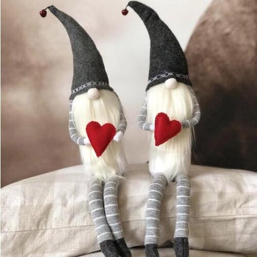 New Design 2pcs Valentines Day Spring Gift Plush Faceless Doll Decorations Room Present Post Gift For Lover Home Decoration