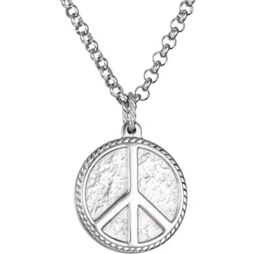 PEACE TITANIUM STEEL NECKLACE 318307199