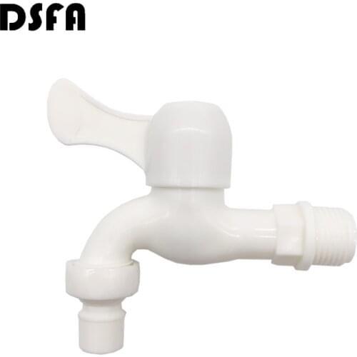 Plastic Faucet PP Washing Machine Water Tap 1/2" Male Thread White Bibcock Easy Install Garden Irrigation Connector