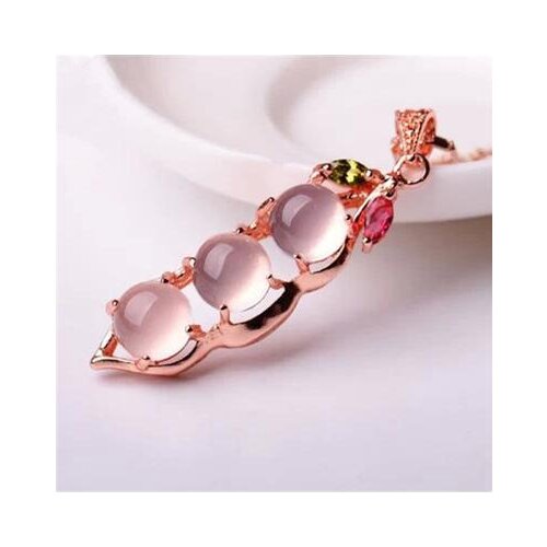 Natural Rose Quartz Pendant dream horse fly Sauteed Green Beans rich beans in rose gold and money