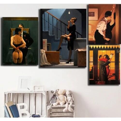 Jack Vettriano Portraiture, Oil Painting, Canvas Poster Printed and Photographic Wall Artwork Home Decor Cuadros Living Room