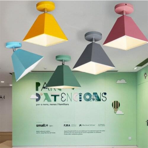 Macaron Color Nordic Ceiling Light Fixture Modern Lighting Living Room Decoration Aisle Bedroom Ceiling Lamp INS Simple Decor