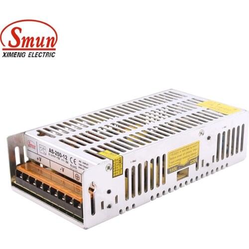 SMUN AS-250-12 250W 12V 20A SMPS Mini Size Single Output Switching Power Supply With CE ROHS 2 Year Warranty