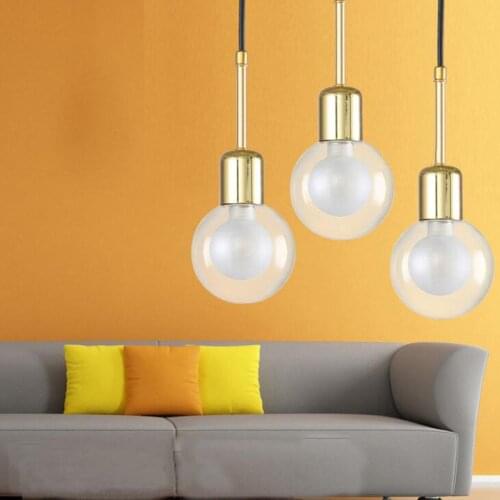 Modern minimalist single head three head bubble glass ball chandelier Creative restaurant clothing shop bedside small chandelier