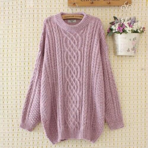 Plus Size Womens High Collar Sweaters Thick Winter Pink Navy Blue Tops Casual Outwear