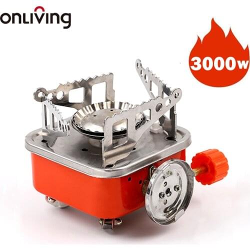 ONLIVING Camping Gas Stove Outdoor Portable Foldable Ultralight Gas Burner Tourist Equipment For Picnic Hiking Cooking