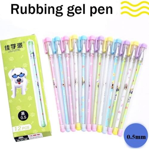 0.5mm creative candy color rubbing gel pen heat can disappear magical gel pen erasable pen school office writing stationery