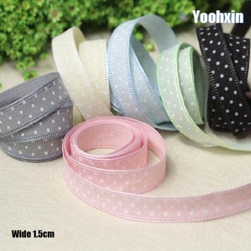 1.5CM Wide HOT Embroidery flower lace fabric trim ribbon DIY sewing applique collar fringe craft wedding Cord guipure decor