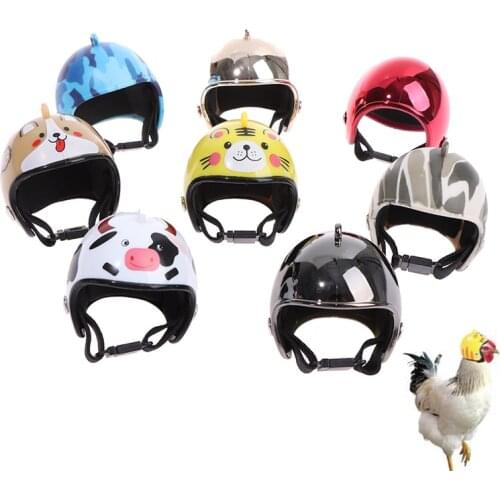 1PC Chicken Helmet Small Pet Hard Hat Bird Duck Quail Hat Headgear Pet Chicken Helmet Bird Head Helmet Pet Supplies