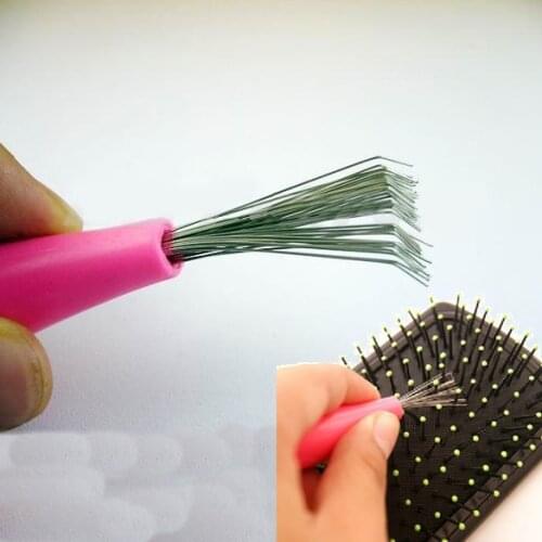 1PCS Comb Hair Brush Cleaner Cleaning Remover Embedded Tool Plastic Comb Hair Brush Cleaner Random Color
