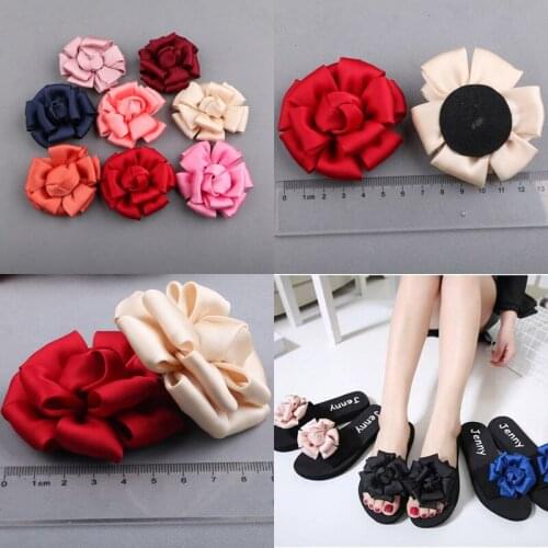 10pcs/lot high-grade damask Flower Hair Clips Rolled Rose Hairpins For Girls Hair Accessories 8 Colors