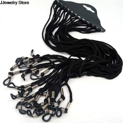 12pcs/lot Adjustable Neck Cord Strap String Landyard Holder For Eyeglass Glasses Sunglasses Black Color New