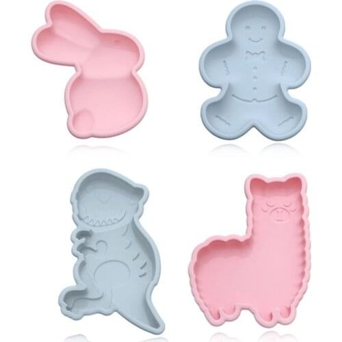 3D Cute Animal Dinosaur Silicone Mold DIY Cake Chocolate Fudge Biscuit Baking Pan Kitchen Tools Bases Para Postres Decoracion