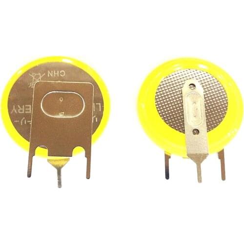 4pcs/ lot CR2450 550mAh Button Cell Batteries 3V 180 Degree 3 Feet welding Solder Pins 2450 Coin battery 3pin