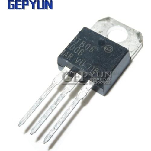 5PCS BTB06-600B BTB06-600B BTB06 Triacs 6 Amp 600 Volt TO-220 Gepyun