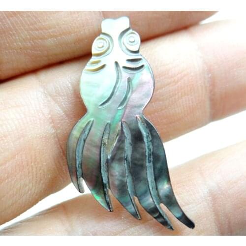 5pcs Natural Freshwater goldfish Shell Necklace Pendants For Jewelry Making Charms Pendants 33*20MM P316
