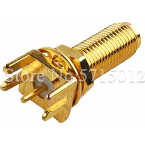 5PCS SMA RF Connector SMA-KE Gold Plating Famale Coaxial Connector 15mm Lengthen External Thread 20.5mm Total Length