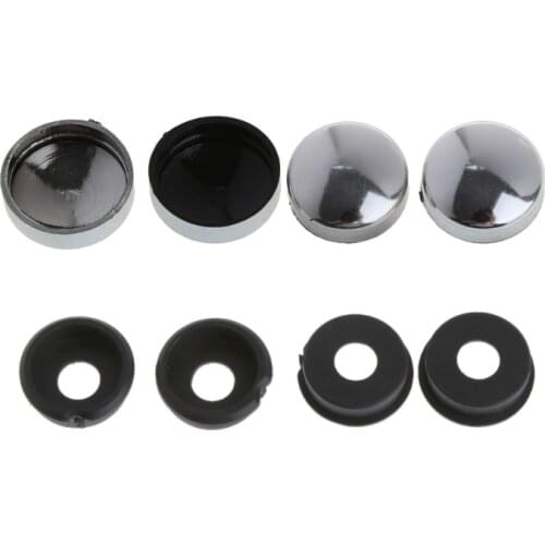 8 Pcs ABS Chrome License Plate Frame Screw Nut Caps+Bolt Cover Set For Car Truck E7CA