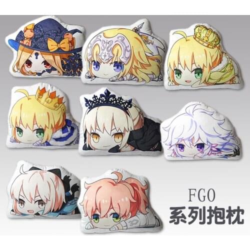 Anime Fate Saber Brynhild Merlin Mash Kyrielight Cosplay Short Plush Doll Throw Pillow Stuffed Cushion Two Side Decor Xmas Gift