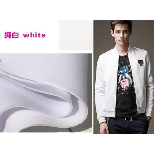 White Interlayer Spacer Fabric Spandex Fabric Knitted Fabric Skirt Jacket Suits outfit 60" wide Sold By The yard